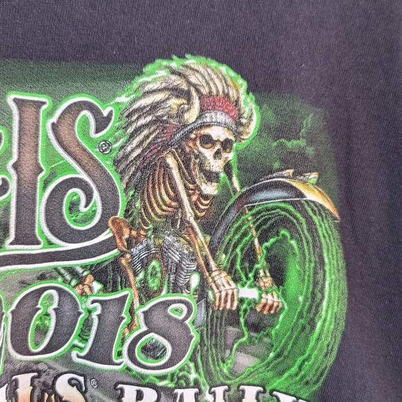 Sturgis Black Hills Motor Classic Bike Rally 2018 Possessed Motorcycle Men's Tee - Picture 5 of 16